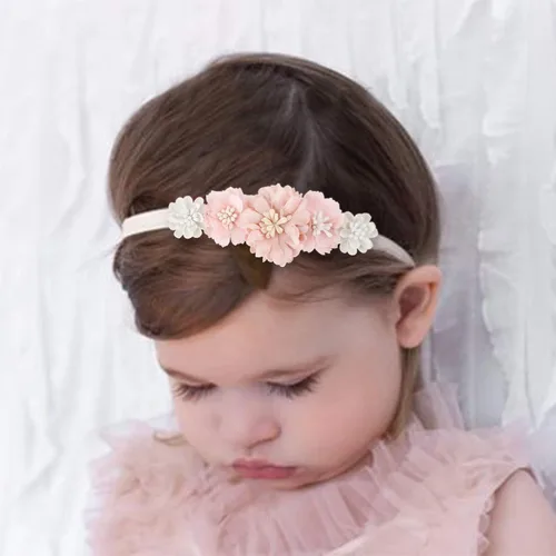 Miniatura 3 de Diadema floral de nailon para bebé, 3 piezas, accesorios para el cabello, regalo para niñas (31#)