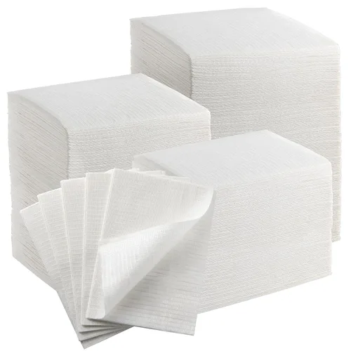 Miniatura 25 de JMU Baberos dentales negros, baberos dentales desechables de 3 capas, baberos para tatuajes impermeables para clínica dental, tienda de tatuajes