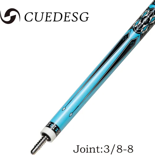 Miniatura 6 de Taco de piscina de fibra de carbono, Taco de piscina rosa/azul/verde/naranja con estuche, palos de piscina para adultos, Taco de billar de 0.413 in