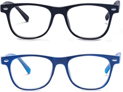 Miniatura 3 de Anteojos con bloqueo de luz azul de computadora para niños y niñas de 3 a 12 años, antifatiga visual Conjunto Negro+azul
