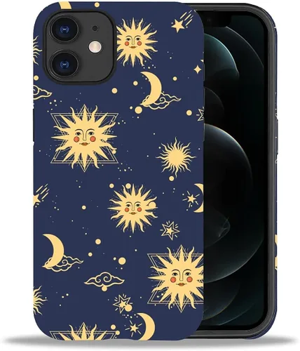 Miniatura 104 de DAIZAG Funda compatible con iPhone 11, hermoso color arena, patrón completo, carcasa rígida híbrida de plástico TPU + funda de protección