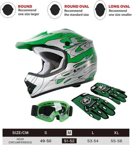 Miniatura 4 de SLMOTO - Casco DOT para niños y jóvenes, casco de motocross todoterreno, casco de motocicleta de calle, casco de bicicleta de tierra, motocross
