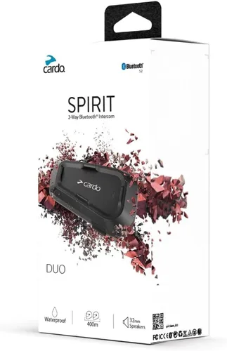 Miniatura 5 de Cardo Systems Spirit - Auriculares de comunicación Bluetooth para motocicleta, color negro, paquete doble