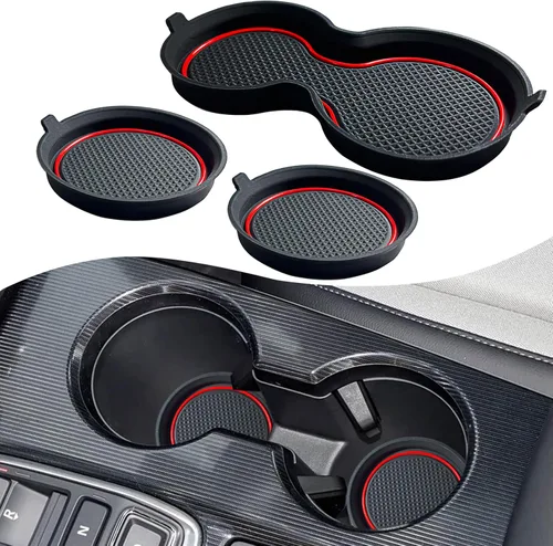 Miniatura 13 de Accesorios para Honda Civic 2022 2023 2024 2025 2026 11ª Generación Sedán Inserto de Portavasos Forro de Consola Central Alfombrillas de Ranuras