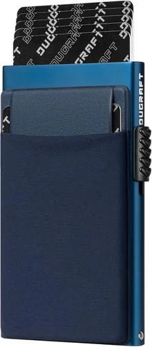 Miniatura 9 de DUGRAFT Tarjetero para tarjetas de crédito con bolsillo para dinero, minimalista, delgado, de aluminio, de metal, para hombres, con bloqueo RFID