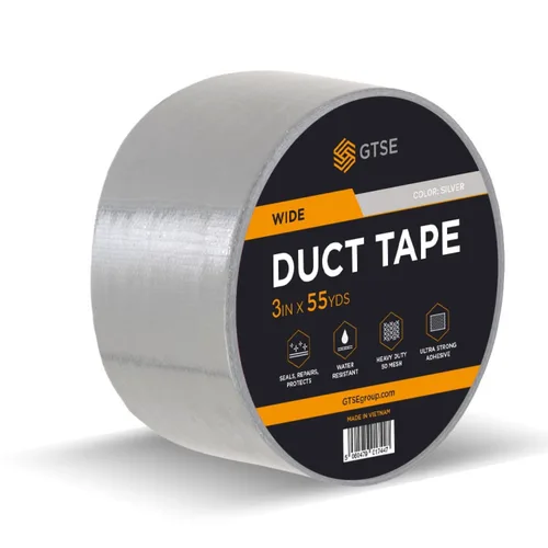 Miniatura 21 de Cinta adhesiva ancha GTSE, negra, 3 pulgadas x 55 yardas (164 pies), cinta de reparación resistente e impermeable para uso en interiores
