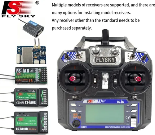 Miniatura 7 de FLYSKY FS-i6 6CH 2.4GHz Sistema de Radio RC Transmisor Controlador con Receptor FS-iA6 para RC Helicóptero Avión Cuadricóptero Planeador (Modo_2)