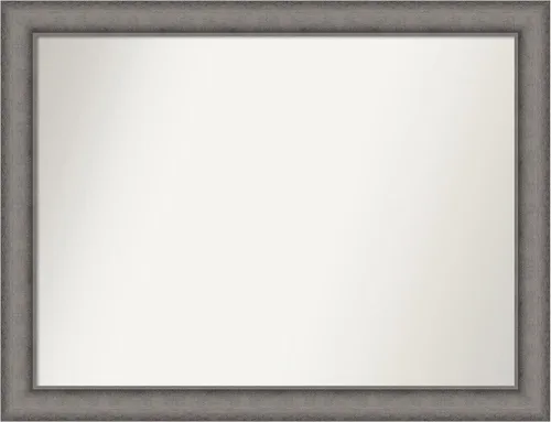 Miniatura 284 de Amanti Art Espejo de pared personalizado no biselado (24.5 x 24.5 pulgadas), marco gris marrón alta, varios tamaños personalizados, espejo de baño