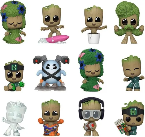 Miniatura 2 de Funko Mystery Mini - Marvel - Guardianes de la Galaxia - 1 de 12 para coleccionar - Estilos varían - Pantalones cortos de Groot - Figura de vinilo