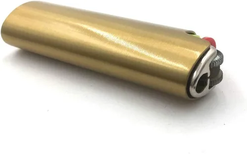 Miniatura 3 de Fundas de metal para encendedores, funda para BIC tamaño completo encendedor J6, color básico mate, regalo de bricolaje (latón)