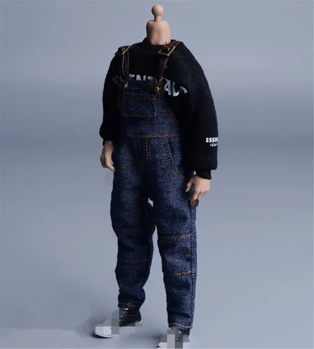 Miniatura 13 de Fremego Ropa masculina a escala 1/12, mono con múltiples bolsillos para hombre, traje de trabajo, pantalones, traje de disfraz para figura de acción