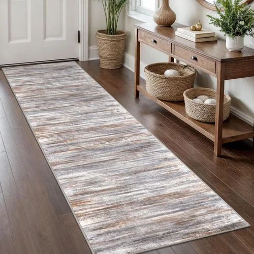 Miniatura 120 de KOZYFLY – Alfombra de pasillo moderna y lavable de diseño abstracto verde, 2 x 5 pies, antideslizante, suave y de pelo corto, ideal para cocina