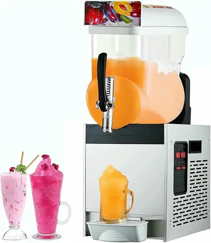 Máquina comercial de granizado de batidos, 15 litros tipo batido, yogur, dispensador de bebidas frías, mezcla de bebidas heladas, perfecto para