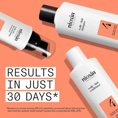 Miniatura 4 de Nioxin System Kit 4, limpia, acondiciona y trata el cuero cabelludo para un cabello más grueso y fuerte, suministro de 3 meses + tratamiento