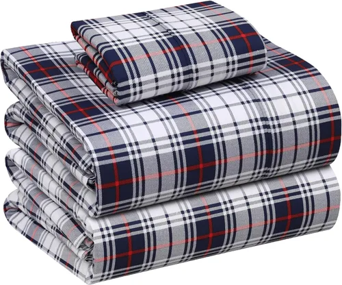 Miniatura 110 de RUVANTI Juego de sábanas divididas tamaño King de 100 % algodón para cama ajustable, 5 piezas, ropa de cama de tejido de percal suave y Guisante