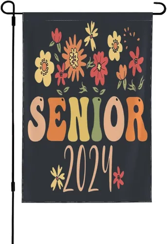 Bandera de jardín de doble cara de 12.5 x 18 pulgadas, bandera de jardín de 2024 para adultos mayores 2024, regalos para decoración de patio de