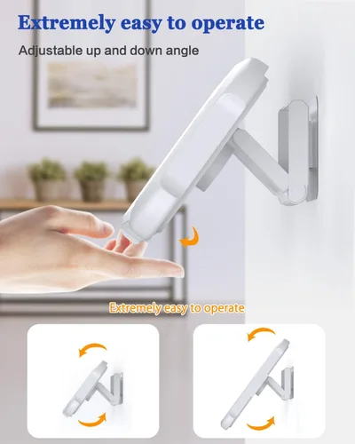Miniatura 4 de Mistriddle Soporte impermeable para teléfono de ducha con rotación de 360°, ángulo ajustable, soporte de teléfono montado en la pared para espejo
