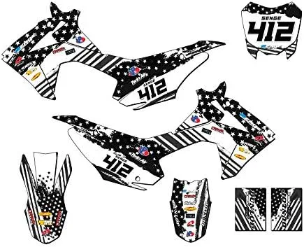 Miniatura 6 de Kit completo de gráficos Senge CRF 110 Merica Grey 2013-2018 compatible con Honda