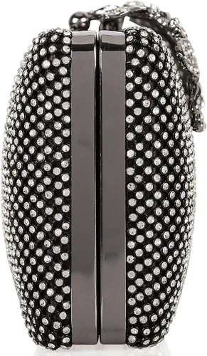 Miniatura 5 de Dexmay - Bolso de mano con diamantes de imitación con cierre floral de cristal, bolso de noche formal para mujer