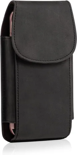 Miniatura 7 de Funda de cuero genuino para cinturón de hombre, funda para cinturón de teléfono celular con clip para cinturón para iPhone 17 Pro Max 16 Plus 15 Pro