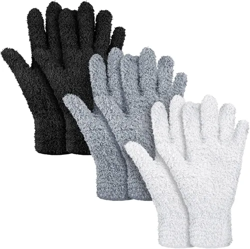 Miniatura 22 de Patelai 12 pares de guantes de microfibra para limpiar plantas de interior, persianas, muebles, casa (colores surtidos, medianos)