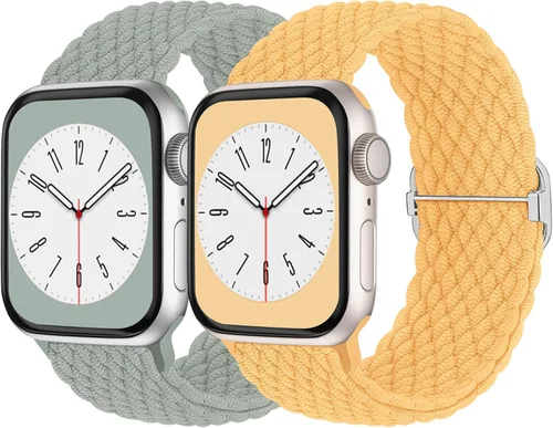 Miniatura 26 de Solo Loop trenzada compatible con Apple Watch Band de 1.496 pulgadas, 1.575 pulgadas, 1.614 pulgadas, 1.654 pulgadas, 1.732 pulgadas, 1.772