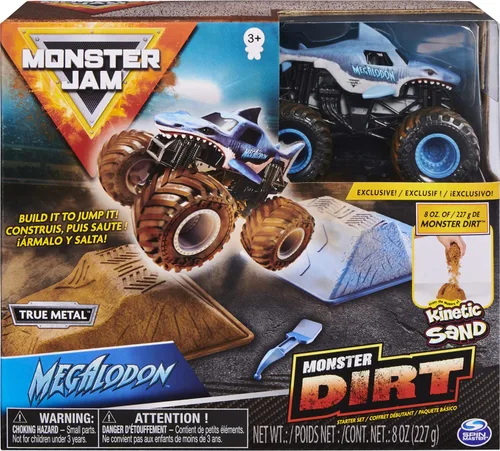 Miniatura 8 de Monster Jam, Earth Shaker Monster Dirt - Juego de iniciación con 8 onzas de Monster Dirt y juguete oficial de Monster Jam Truck fundido a escala