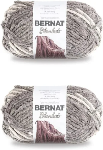 Miniatura 13 de Bernat - Estambre para mantas súper esponjoso acrílico, 2 paquetes de 300g/10.5 onzas, #6, chenilla gruesa de peso pesado para tejer y crochet