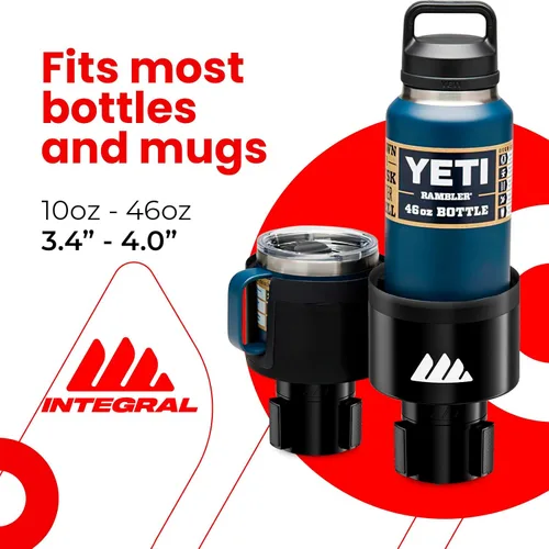 Miniatura 2 de [Mejorado] Integral Ultimate - Expansor de portavasos para automóvil, base ajustable, organizador y expansor para vehículos, compatible con tazas