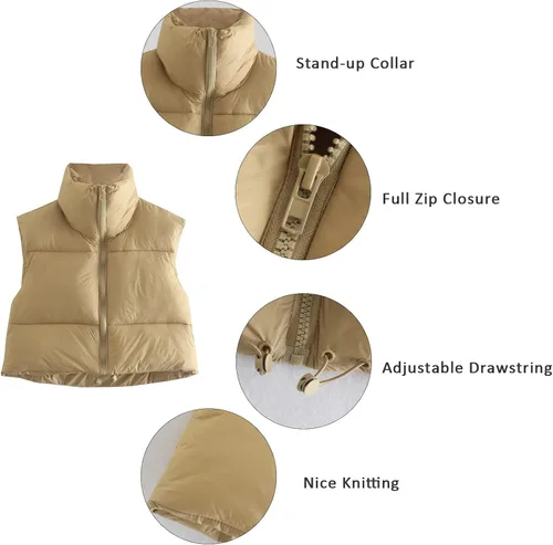 Miniatura 3 de Durio Chaleco acolchado para mujer, ligero, sin mangas, acolchado, para mujer