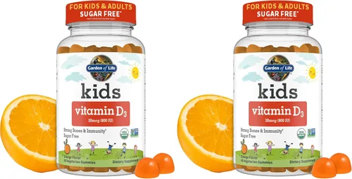 Miniatura 7 de Garden of Life Gomitas orgánicas de vitamina D3 para niños con 800 UI (100% valor diario) para huesos fuertes, dientes, cerebro e inmunidad – Sin