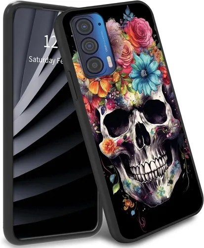 Miniatura 24 de Funda delgada para Moto Edge 2021 TPU con diseño de hojas de arte, cubierta de protección de cuerpo completo de goma de gel suave para Motorola Edge