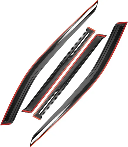 Miniatura 70 de Viseras para ventanas para Mazda 3 Sedán 4 puertas 2004 2005 2006 2007 2008 2009 estilo JDM Mugen, deflector de viento, protector solar y de lluvia