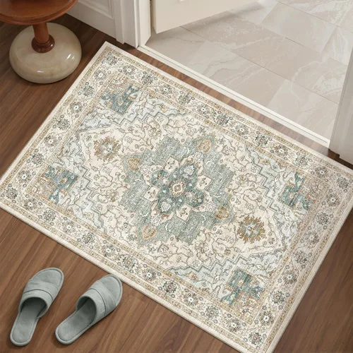 Miniatura 47 de Alfombra de pasillo lavable de 2 x 6 pies - Alfombras de cocina con respaldo antideslizante vintage suave estilo granja, alfombra de entrada