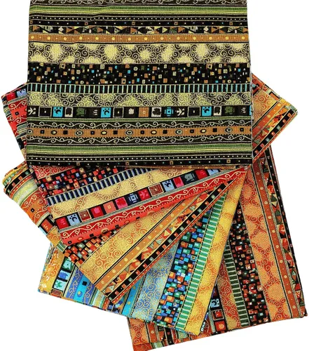 Tatuo The Yard - 5 piezas de tela con estampado africano con patrón étnico de algodón precortado, tela de acolchado precortada por The Yard Fat