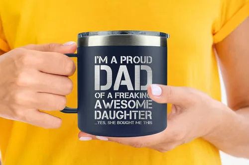 Miniatura 7 de Regalos para papá de hija, hijo, niños en el día del padre, Navidad, cumpleaños - Divertidos regalos para papás - Regalo para padre - Taza de papá