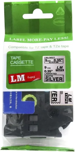Miniatura 38 de Cinta LM - Brother PT-1010 3/8 pulgadas (0.354 in 0.35 laminadas) Negro sobre transparente compatible con TZe P-Touch Cinta para rotuladora Brother