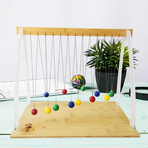 Miniatura 4 de Newtons Cradle Bolas de péndulo Cool Science Gadgets Cinética Física Juguetes Decoraciones de escritorio