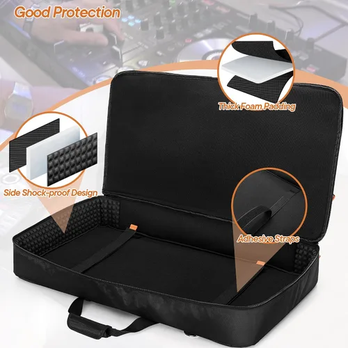 Miniatura 3 de Rexmica Bolsa de transporte compatible con Pioneer DDJ RX/DDJ SX/DDJ SX2 / DDJ SX3 / Denon MC7000 / Numark NS6, bolsa de almacenamiento