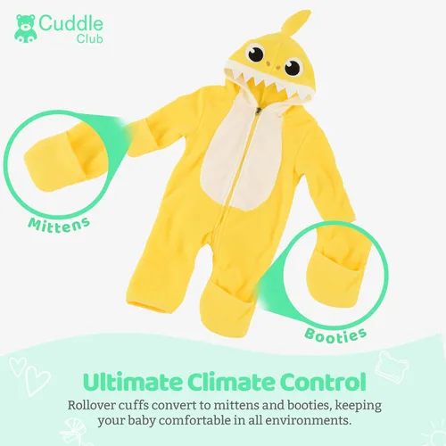 Miniatura 90 de Enterizo de vellón para bebé, rómper de una sola pieza con capucha para niños, ropa para exteriores, chaqueta infantil