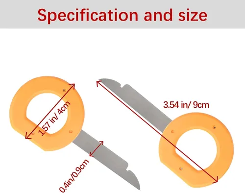 Miniatura 2 de Paquete de 4 herramientas de extracción de radio, asas de fácil agarre y cuchillas rígidas, compatible con Audi, VW Volkswagen, Mercedes Benz
