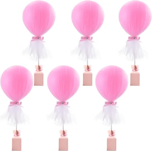 Globos tutú de tul rosa con caja de dulces para centros de mesa de baby shower, mariposas para niñas, fiesta de cumpleaños, decoración de mesa de