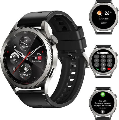 Reloj inteligente con modos deportivos de llamadas, monitor de presión, contador de pasos, monitor de sueño, compatible con llamadas BT, 1.42