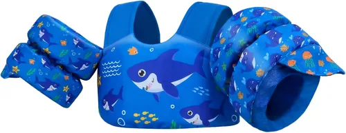 Miniatura 20 de Gogokids 2-in-1 Toddler Swim Vest Pool Floaties for Kids[CPC Certified & Remove Crotch Strap]Puddle Float Jumper 24-66 Pounds, Toddler Arm Floaties