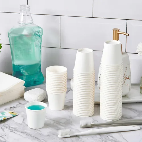 Miniatura 6 de JOLLY PARTY Vasos de papel de 2 onzas, paquete de 1440 vasos de papel pequeños para baño, vasos blancos para enjuague bucal, mini tazas de espresso