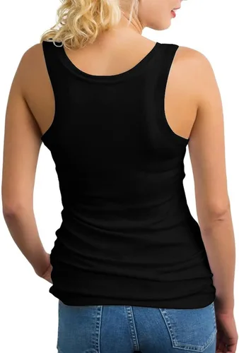 Miniatura 2 de Women Summer Athletic Crewneck Quick Dry Loose Racerback Workout Tank Tops Sleeveless Undershirt Vest