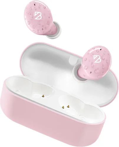 Miniatura 19 de Tempo 30 Auriculares inalámbricos con sonido premium, auriculares Bluetooth para mujeres y hombres, auriculares dorados con micrófono, IPX7 a prueba
