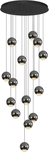 Miniatura 8 de ykolupty Candelabro de Escalera Moderna Lámpara Colgante de Cristal Luz de Candelabro Grande para Techos Altos Lámpara de Gota de Cristal Luz