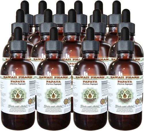 Miniatura 7 de Hawaii Pharm Extracto líquido sin alcohol de papaya, grado profesional, pequeño lote hecho a mano (Carica Papaya), suplemento herbario natural