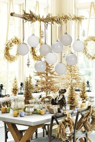 Miniatura 2 de GnFlus Esferas de adorno de Navidad de 4.7 pulgadas, decoraciones de Navidad grandes, árbol de Navidad, inastillables, grandes, blancas, con lazo